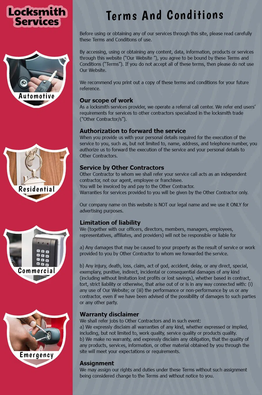 Glendale Locksmith Glendale, CA 818-351-3524 - TermsAndCondition-14