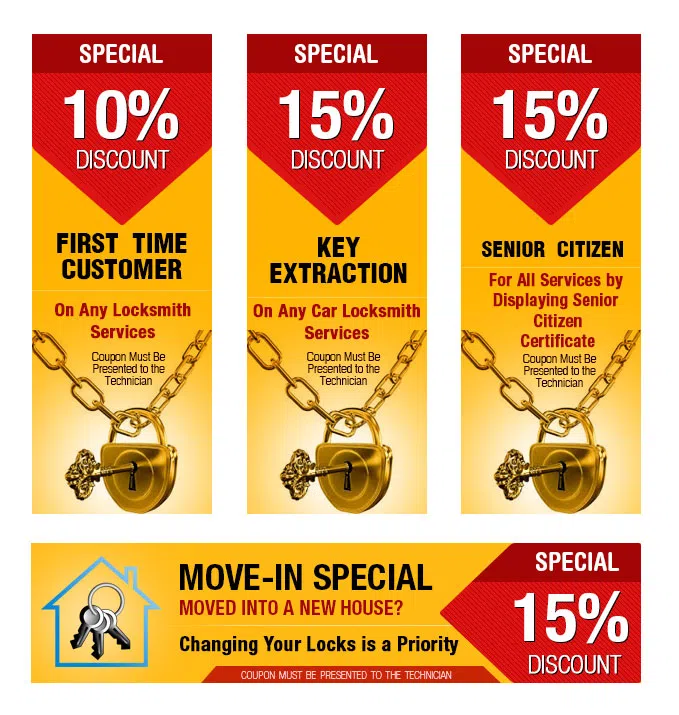 Glendale Locksmith Glendale, CA 818-351-3524 - coupon-1-set-four